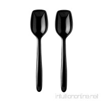 Rosti Mepal Set of 2 Melamine Large Heat Resistant Serving Spoons in Black - B01FUDX4O0
